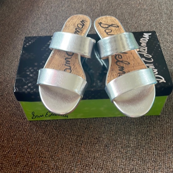 Sam Edelman silver sandals - Picture 1 of 8